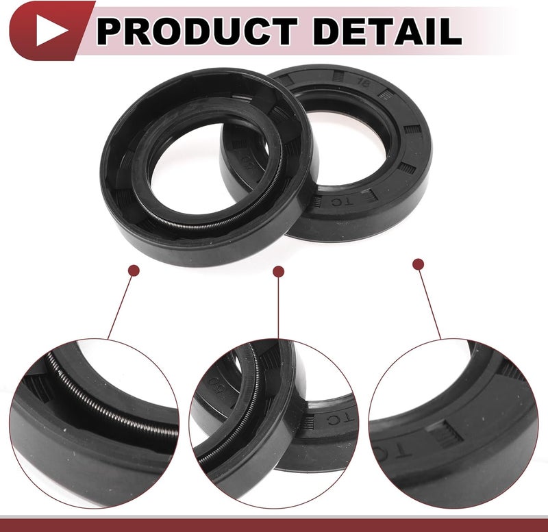 HEROFFIX 5 Pcs Rotary Shaft Seal High Pressure Oil Seal 30x50x10mm Black Nitrile 70 Durometer Rubber - Image 5
